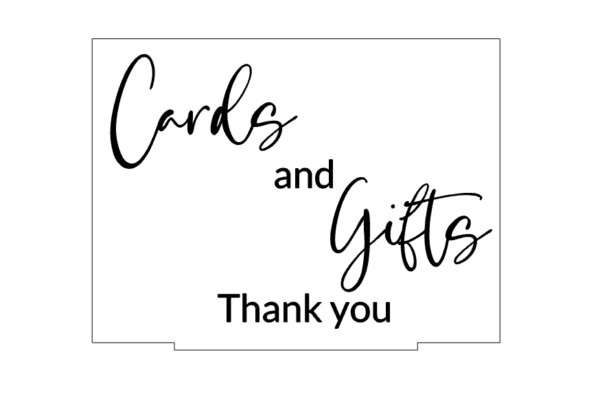 Acrylic Cards and Gifts Sign (3D)